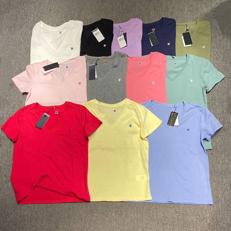 Multicolor Womens Tops T-Shirt Size XS S M L Womens Tops Family Clothes Polo ShIrt Matching Outfits Cotton Sleeve Tops Tees Luxury Unisex Fat - 4 of 4