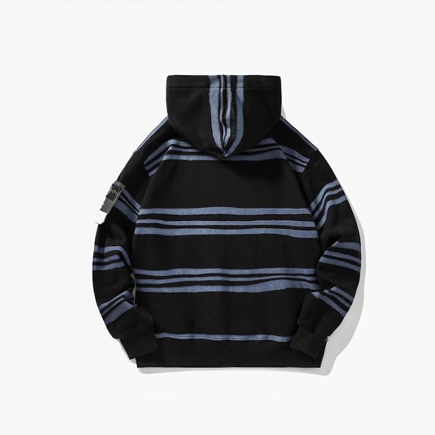 Topstoney Designer Hoodies Spring Mens Striped Hoodie Cotton Super Large Hoodie Long Sleeve Street Clothing Fashion Top Jumper - 2 of 8