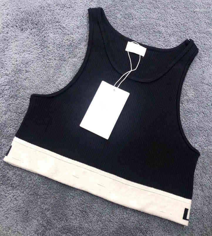 Women's T Shirts Women Tank Top Womens Designer Shirt Black White Strip Letter Summer Short Sleeve Ladies Clothing Size S-L Camis Tops Femme - 5 of 9