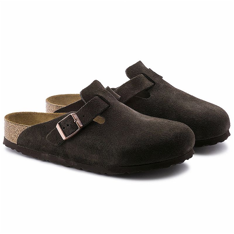 free shipping with box designer slippers men women clogs suede leather mules mens stylish slides outdoor comfortable sandals black brown sand grey shoes - 4 of 9