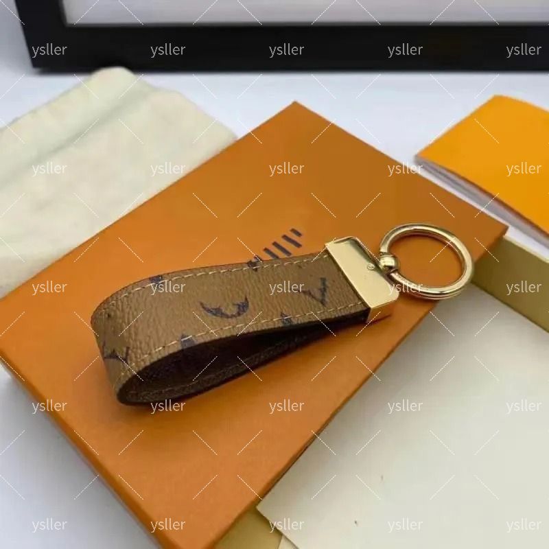 2025 DRAGONNE KEY HOLDER Accessories Designer Floral Canvas Keychain Car Key Chain Ring Charm Pochette Accessoires Name Tag Hot Stamping Stamp 5JL8 - 4 of 6