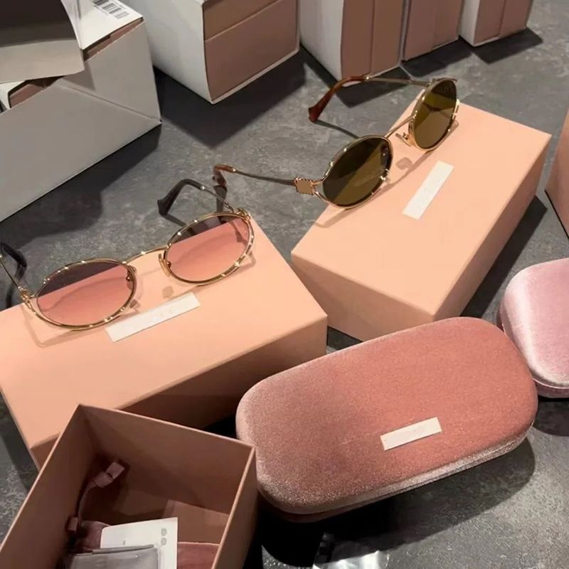 Designer Sunglasses for womens sunglasses men sunglass woman rimless frame mirror cat eye shades luxury sun glasses for women Y2K spicy girl gift High quality - 6 of 8