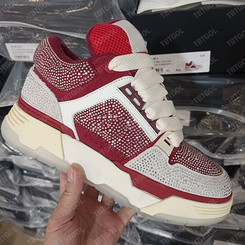 Designer Comfortable Platform Casual Shoes with Rubber Sole for Men and Women MA-1 Sneakers Crystal Embellished Genuine Leather Sneakers 973 - 2 of 8