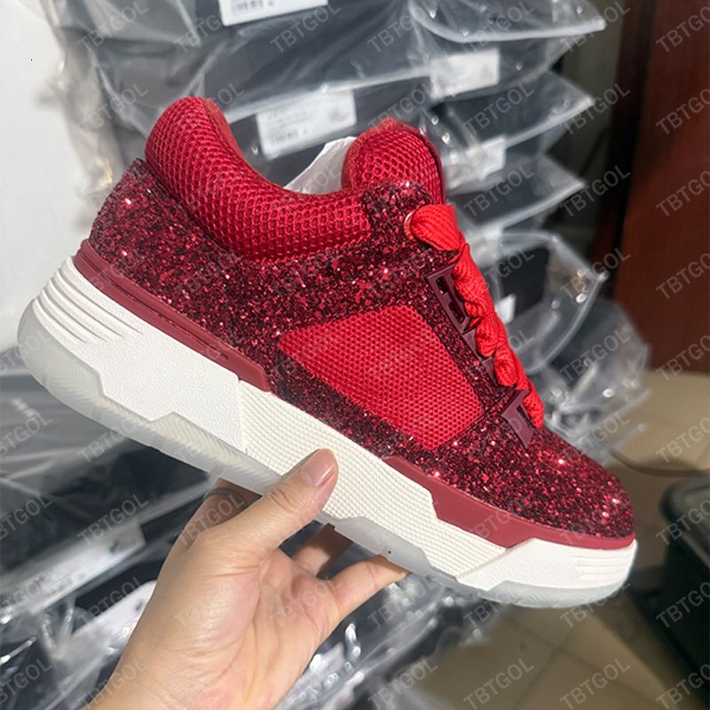 Designer Comfortable Platform Casual Shoes with Rubber Sole for Men and Women MA-1 Sneakers Crystal Embellished Genuine Leather Sneakers 973 - 4 of 8