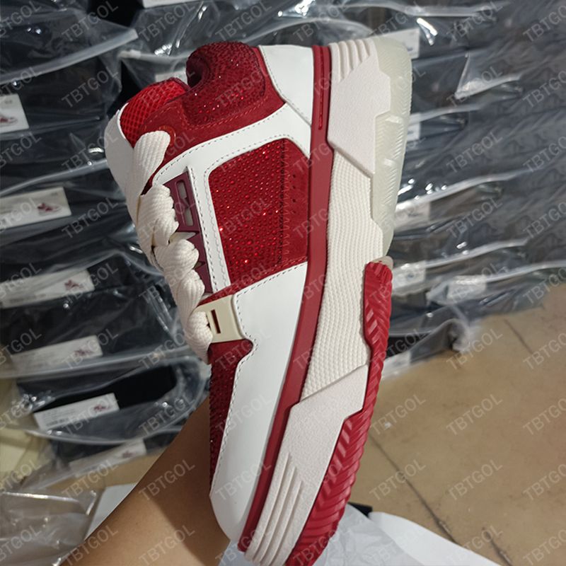 Designer Comfortable Platform Casual Shoes with Rubber Sole for Men and Women MA-1 Sneakers Crystal Embellished Genuine Leather Sneakers 973 - 3 of 8