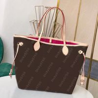 Shopping bag brown flower fuchsia nside