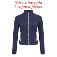 1 pc Navy Blue Gold cropped jacket