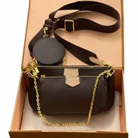 Brown flower black strap 3in1