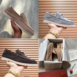 Designer Men Women Woven Suede Loafers Slip On Driving Shoes Metal Pendant Soft Moccasins Outdoor Daily Walking Casual Breathable Footwear Top Quality 739 - denook