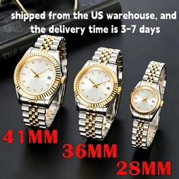 watch orologio Automatic Mechanical Watches Men Big Magnifier 41mm/36mm Stainless steel Sapphire Mens Watches Male Wristwatches Luminous - denook