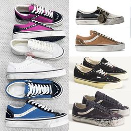 Luxury Pearlized Canvas Shoes New Sneakers For Men Women Pearl Trainers Vintage Sports Casual Shoes Lace Up Walking Shoe 1083 - denook