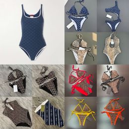 Designer Women's Bikini Swimwear Full Rhinestone Letter Swimsuit Summer Beach Vacation Luxury One Piece Swim suit Womens Sexy Slim Bikini Set - denook