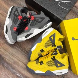 Designer 4s Basketball 4 Shoes For Men Women Black Cat Military Sail Thunder White Oreo Cool Grey Varsity Red Bred Sneakers Blue University Size 36-47 - denook