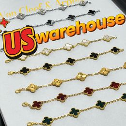bracelet designer womens jewelry multicolor necklace women stainless steel four leaf clover jewelry handmade jewelry necklace flower - denook