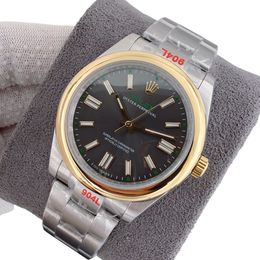 U1 Rolex Oyster Perpetual 100TH Automatic Stainless Steel Watch Bezel Men's Watch Sapphire Glass Case New Black Case - denook