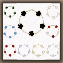 5 flower bracelet designer jewlery designer for women luxury clover bracelet sterling silver jewelry 925 diamond bracelet fashion braclet bracelet wholesale gift - denook