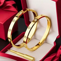 classic gold bracelet designer bracelet for women men braclet bangle luxury jewelry charm stainless steel not fading not allergic silver bracelet designer jewelry - denook