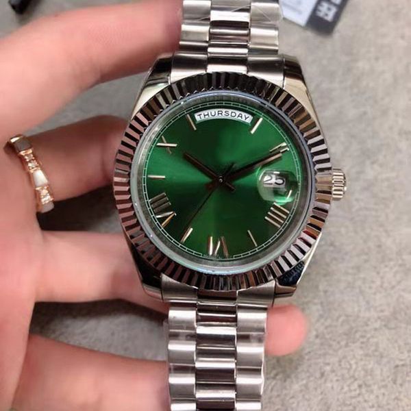 U1 Factory St9 Steel News Men Watches Green Dial Automatic Mechanics 41MM Sapphire Glass Stainless mens watch - Watches - denook