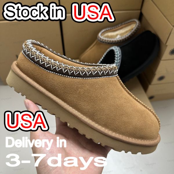 Tasman Slippers Designer Men Women Tazz Mustard Seed Chestnut Sand Fur Slides Sheepskin Classic Ultra Mini Platform Boot Winter Slip-on Shoes Suede Evelina Clog 35-47 - Shoes & Accessories - denook