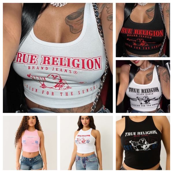 Designer Women's Tanks European American Street Fashion Letter Printed Pit Vest Summer Women Casual Y2k Cropped Tank Tops Tees - Apparel - denook