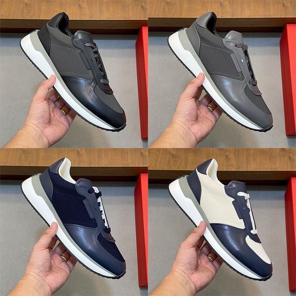 Designer Stylish Men Calfskin Comfortable Sneakers Gancini Men Low Top Sneakers Lightweight Low Top Sneakers Stylish and Versatile Skate Shoes 1041 - Shoes & Accessories - denook