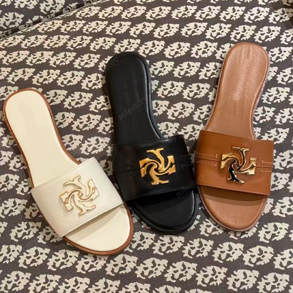 designer slides Eleanor sandals Women's Designer Sandals Shoes Sliders Fashion Outdoor Beach Sandale Womens Shoe Flat Loafer Summer Mule Size 35-42 - Shoes & Accessories - denook
