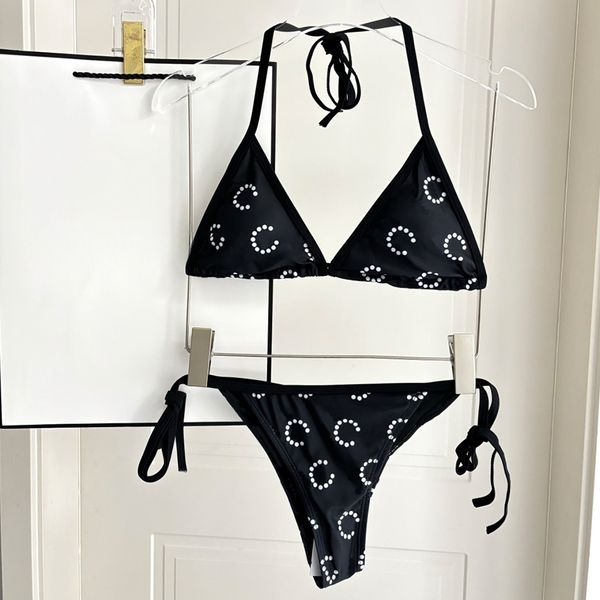 Designer Swimwear Bikini Swimsuit Women Sexy Beach Vacation Bikini Split Letter Pattern Fashion Leisure Hot Spring Beach Vacation Swimsuit - Apparel - denook
