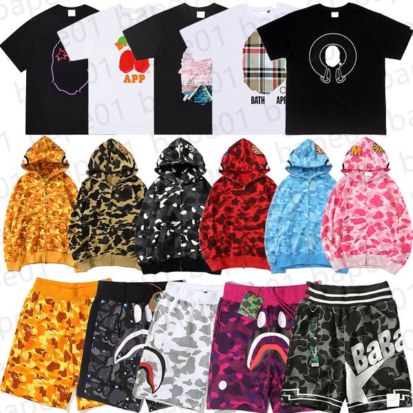 bapeshoodie t shirt designer shirt mens hoodies mens bapesshirts designer t shirts womens bapestshirt tees hoodie summer street clothes fashion tees asian size - Apparel - denook