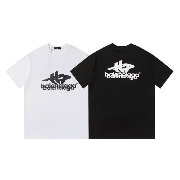 Men's T-shirt, Women's T-shirt, Designer T-shirt, High quality letter layer printed short sleeved loose casual T-shirt, 100% pure cotton men's and women's top OW - Apparel - denook