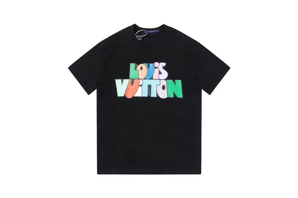 Men's T-shirt, Women's T-shirt, Designer T-shirt, High quality letter layer printed short sleeved loose casual T-shirt, 100% pure cotton men's and women's top PX - Apparel - denook