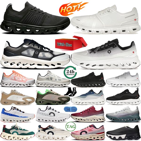 With Box oncloudds mens shoes cloutilt sneakers Cloudmonster Cloudsurfer shoes Cloudswift 4 trainers womens ons cloudes running shoes Remix Black Ivory EUR 36-46 - Shoes & Accessories - denook