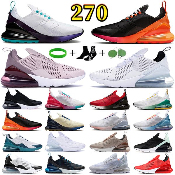 Designer shoe 270 running shoes mens 270s sneakers triple black white Houston San Francisco Core White Olive Light Bone Grape Brown red Men Womens Sport Sneakers - Shoes & Accessories - denook