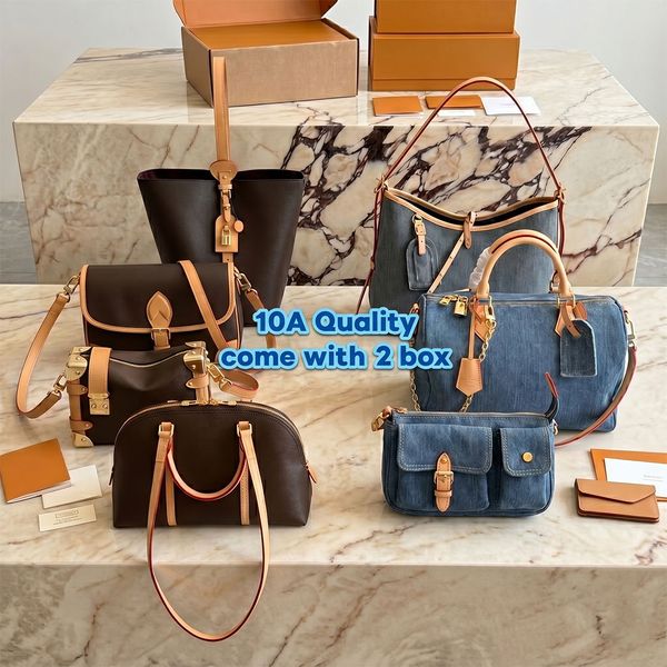 Luxury Hobo Bags For Women Designer Large Capacity Tote Handbags Classic Leather Shoulder Purses With Removable Pouch Fashion Travel Bag With Box Womans Purse PRPU - Bags, Luggage & Accessories - denook