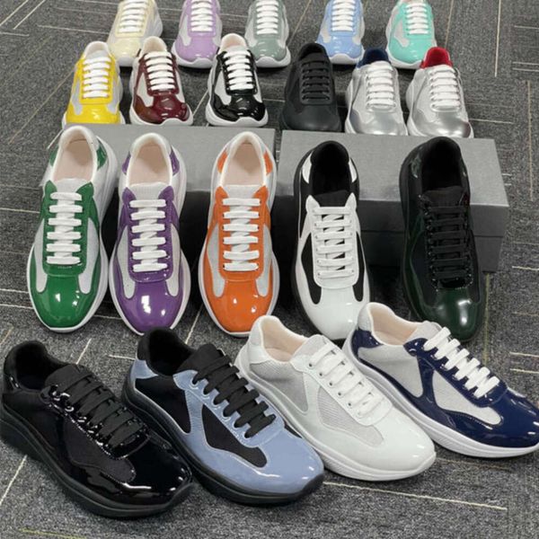 Designer Men Women Sneakers Americas Cup Xl Trainers Leather Lace-up Casual Shoes Outdoor Runner Sport Shoes 36-47 Big Size 53 - Shoes & Accessories - denook