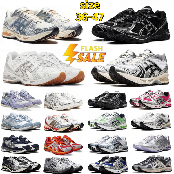 with box designer shoes asices gels nyc1130 k14 running shoes Japan kayano14es Metallic Silver Gold Chrome Toe Pink Foam Blue Tint mens womens outdoor sneakers 36-47 - Shoes & Accessories - denook