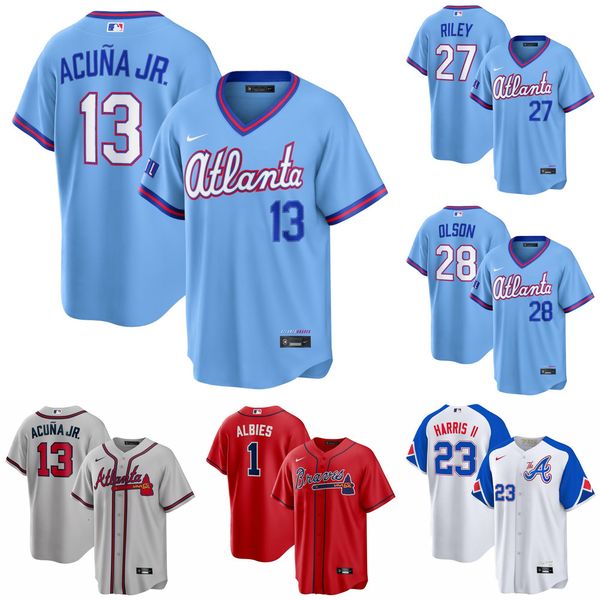 Men's Atlanta Braves Ronald Acuna Jr. White Home Replica Player Name Jersey - Sports & Outdoors - denook