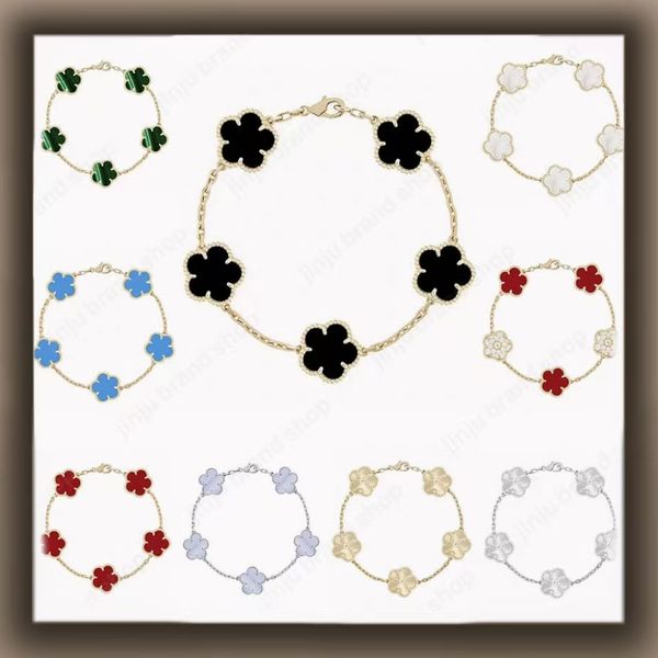 5 flower bracelet designer jewlery designer for women luxury clover bracelet sterling silver jewelry 925 diamond bracelet fashion braclet bracelet wholesale gift - Jewelry - denook
