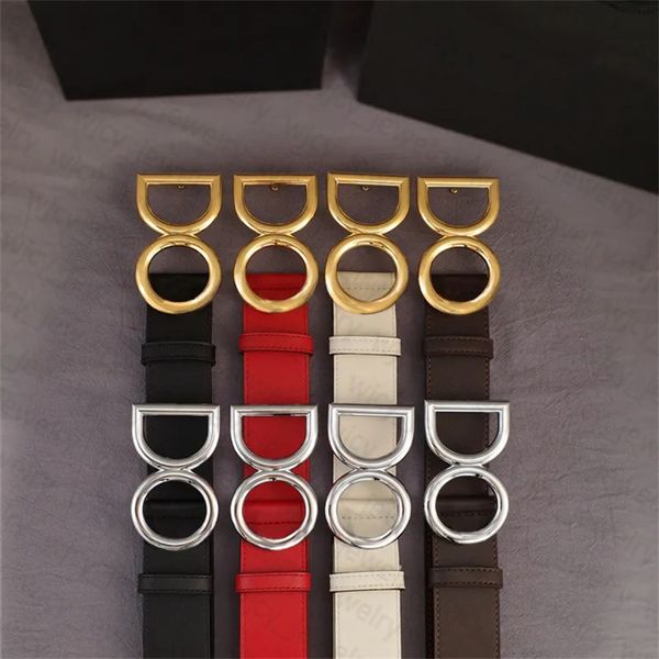 Classic Designer Mens Belt Width 4CM Genuine Leather Belts for Man Woman Smooth Buckle Gold Sliver 4 Colors Cowhide Letter Design - Fashion Accessories - denook