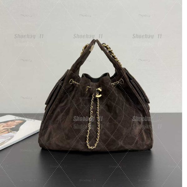 Evening Bags Designer shoulder diamond check long chain fashion bucket crossbody bag Big homeless person 25 suede leather grey casual luxury brand Medium hobo - Bags, Luggage & Accessories - denook