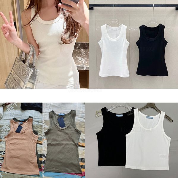 Designer tank top brands summer knitted women's t-shirt tops shirt high elasticity slim fit vest camis sexy sleeveless vest top braces tank - Apparel - denook