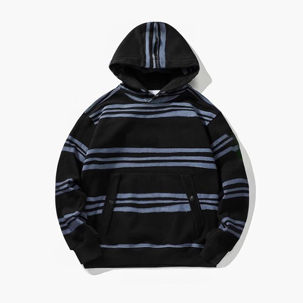 Topstoney Designer Hoodies Spring Mens Striped Hoodie Cotton Super Large Hoodie Long Sleeve Street Clothing Fashion Top Jumper - Apparel - denook