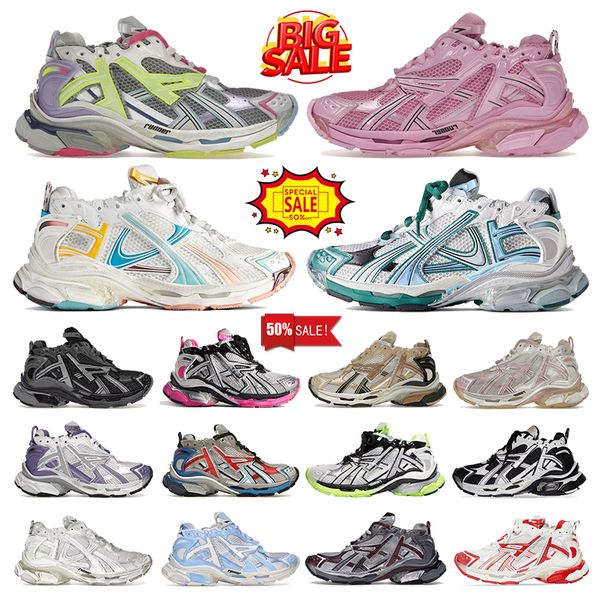 designer shoes runner sneakers Track Casual 7.0 7.5 For Men Women Luxury Sneaker Hiking Shoes Dark Grey Black Silver Pink White Red Platform Paris Shoe Size 35-46 - Shoes & Accessories - denook